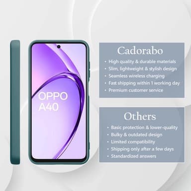 Oppo A40 Skal Fodral Case Cover (grön)