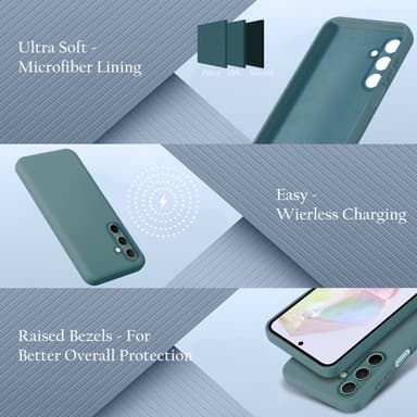 Samsung Galaxy M35 Skal Fodral Case Cover (grön)