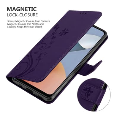 ZTE Blade A54 Plånboksfodral Skal Blommor (Violett)
