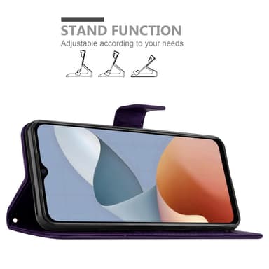 ZTE Blade A54 Plånboksfodral Skal Blommor (Violett)