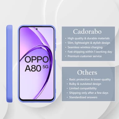 Oppo A80 Skal Fodral Case Cover (lila)