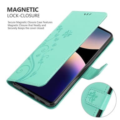 Xiaomi RedMi Note 14 Pro 4G Plånboksfodral Skal Blommor