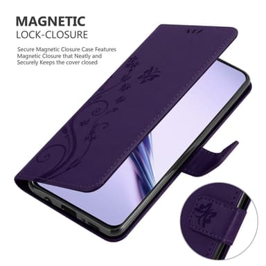 Realme 13 Pro 5G Plånboksfodral Skal Blommor (Violett)