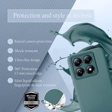 Xiaomi 14T Pro Skal Fodral Case Cover (grön)