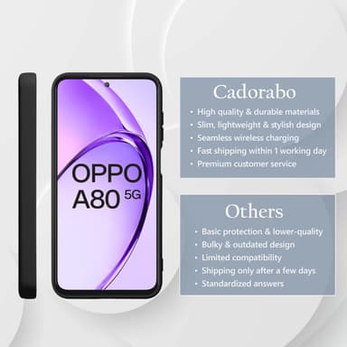 Oppo A80 Skal Fodral Case Cover (svart)