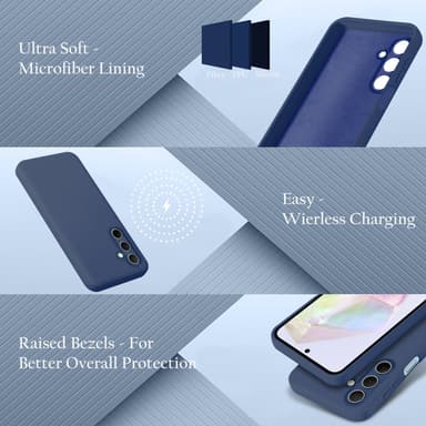 Samsung Galaxy M35 Skal Fodral Case Cover (blå)