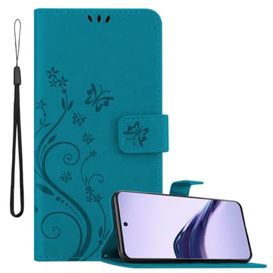 Realme 13 Pro 5G Plånboksfodral Skal Blommor (Blå)