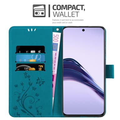 Realme 13 Pro 5G Plånboksfodral Skal Blommor (Blå)