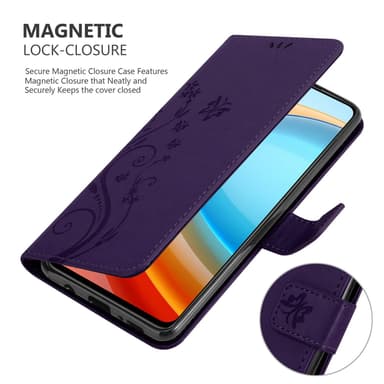 ZTE Blade A75 5G Plånboksfodral Skal Blommor (Violett)