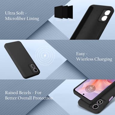 Motorola Moto E14 Skal Fodral Case Cover (svart)