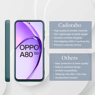 Oppo A80 Skal Fodral Case Cover (grön)