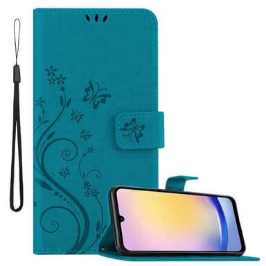 Samsung Galaxy A26 Plånboksfodral Skal Blommor (Blå)