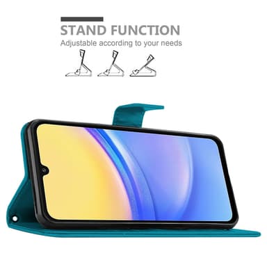 Samsung Galaxy A16 Plånboksfodral Skal Blommor (Blå)
