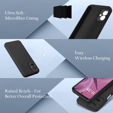 Motorola Moto G55 Skal Fodral Case Cover (svart)