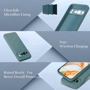 Google Pixel 9 PRO Skal Fodral Case Cover (grön)