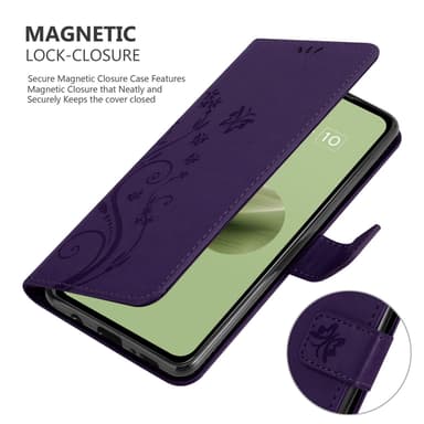 Asus Zenfone 10 Plånboksfodral Skal Blommor (Violett)