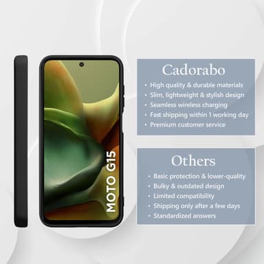 Motorola Moto G15 Skal Fodral Case Cover (svart)