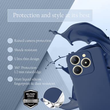 Realme C61 / C63 Skal Fodral Case Cover (blå)