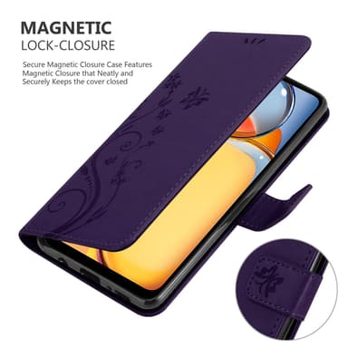 Xiaomi Redmi 13C Plånboksfodral Skal Blommor (Violett)