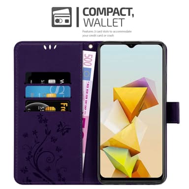 ZTE Blade A73 5G Plånboksfodral Skal Blommor (Violett)