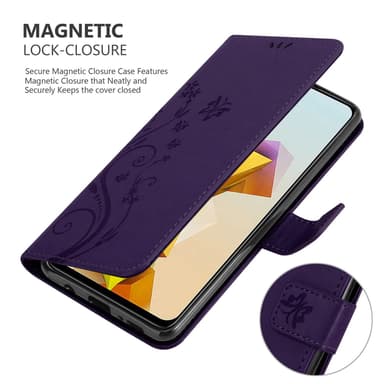 ZTE Blade A73 5G Plånboksfodral Skal Blommor (Violett)