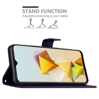 ZTE Blade A73 5G Plånboksfodral Skal Blommor (Violett)