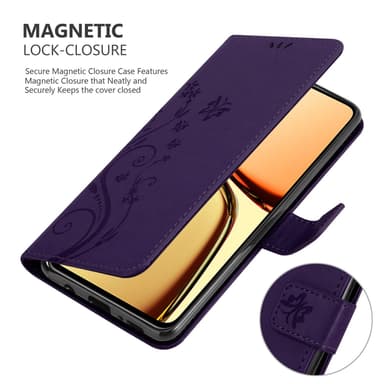 Realme C61 / C63 Plånboksfodral Skal Blommor (Violett)