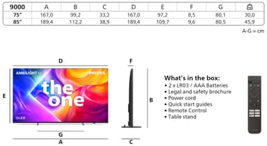 Philips 75” The One PUS9000 4K QLED Smart TV (2025)
