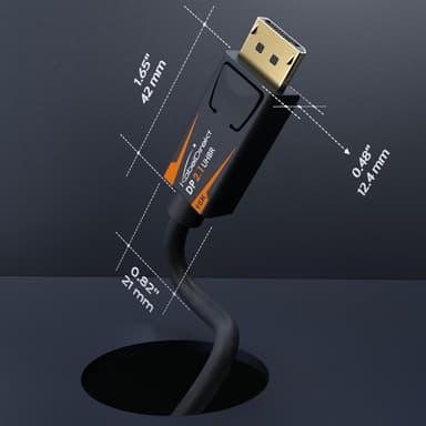 Displayport 2.1 kabel 5m DP80 UHBR20 80Gbps 16/10/8K60H 4K165/144Hz DSC1.2a HDR HDCP2.2 FreeSync G-Sync