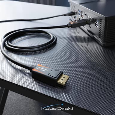 Displayport 2.1 kabel 5m DP80 UHBR20 80Gbps 16/10/8K60H 4K165/144Hz DSC1.2a HDR HDCP2.2 FreeSync G-Sync