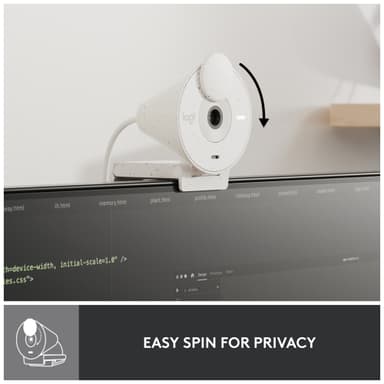 Logitech Brio 300 webbkamera (vit)