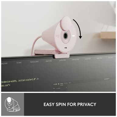Logitech Brio 300 webbkamera (rosa)