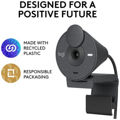 Logitech Brio 300 webbkamera (svart)