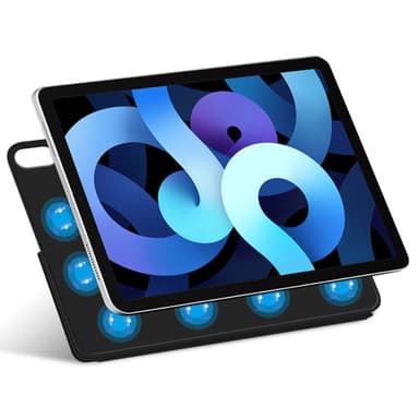 SKALO iPad Air 13 (2025) Magnetic Fold Fodral med Magnetisk Baksida - Svart