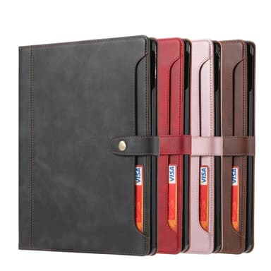 SKALO iPad 11"" (2025) PU-Läder Plånboksfodral med Penn Hållare - Rosa