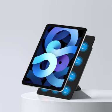 SKALO iPad Air 13 (2025) Magnetic Fold Fodral med Magnetisk Baksida - Svart