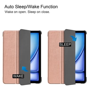 SKALO iPad Air 11 (2025) Trifold Fodral - Roséguld