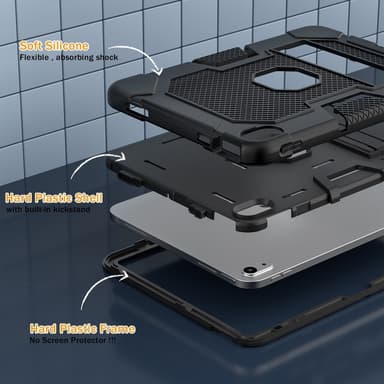 SKALO iPad 11"" (2025) Extra Stöttåligt Armor Shockproof Skal - Svart