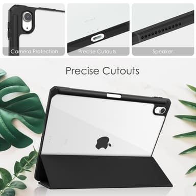 SKALO iPad Air 11 (2025) Trifold Fodral med Transparent Baksida - Svart