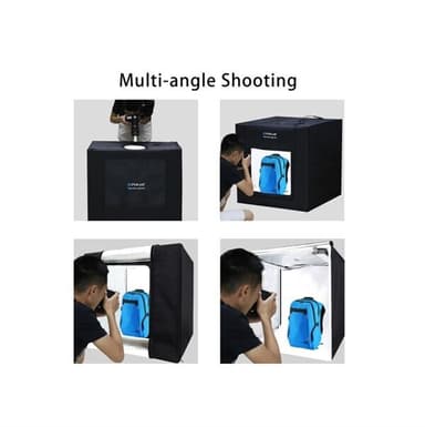 Portabelt Fotostudio Kit med belysning - 80x80cm