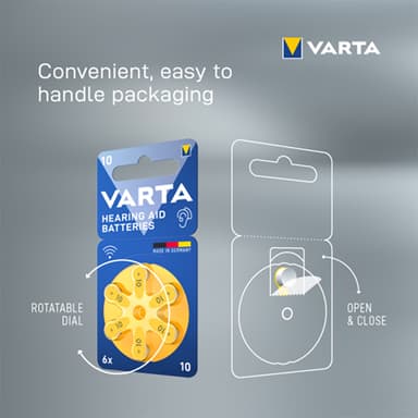 Varta 10 batterier för hörapparat 7042214 (6-pack)