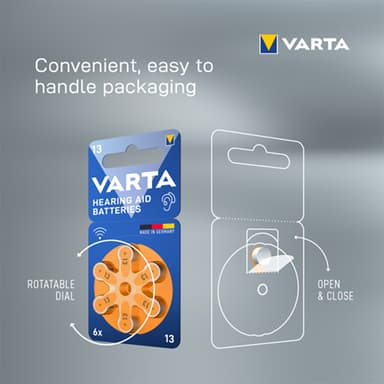 Varta 13 batterier för hörapparat 7042215 (6-pack)