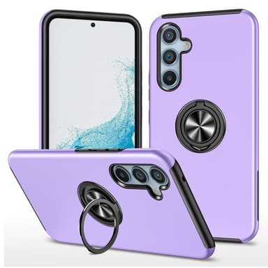 Till Samsung Galaxy A56 5G Hybridskal med Roterbar Ringhållare - Lila