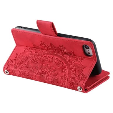 För iPhone 16e plånboksfodral Fodral Skal Mandala blommönster