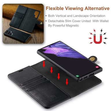 DG.MING 2 i 1 Plånboksfodral till Samsung Galaxy S25 Ultra