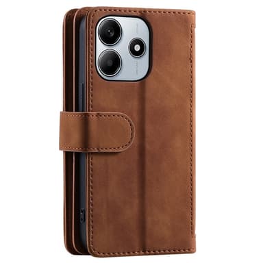 För Xiaomi Redmi Note 14 4G Fodral med Dragkedja och 9 Kortplatser