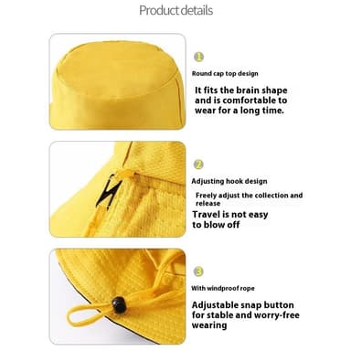 Hatt Solhatt Mesh Keps med bred brätte - Lila