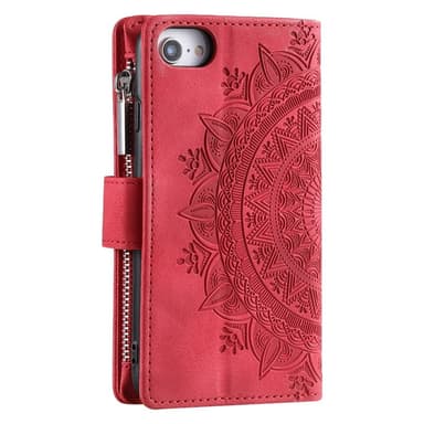 För iPhone 16e plånboksfodral Fodral Skal Mandala blommönster