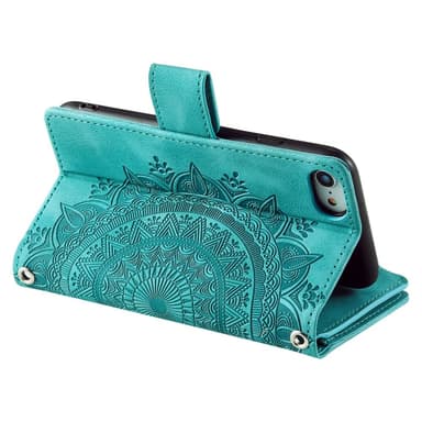 För iPhone 16e plånboksfodral Fodral Skal Mandala blommönster
