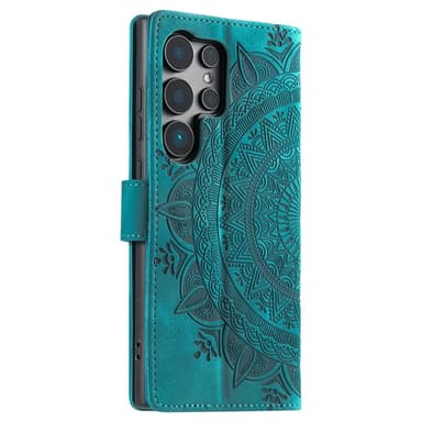 För Samsung Galaxy S25 Ultra plånboksfodral Fodral Skal Mandala blommönster